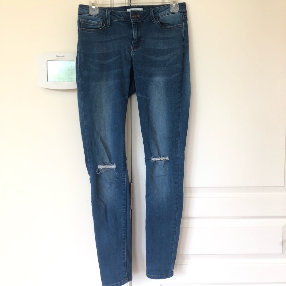 Blue Ripped Jeggings